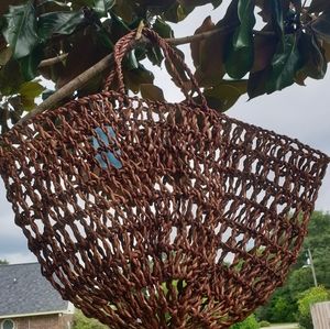 Earth tone color Straw Bag